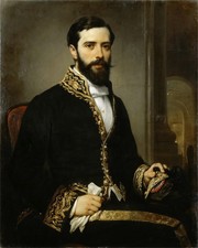 HandPainted Oil painting on Canvas Wall Art Portrait of Charles Théodore Devéria picture