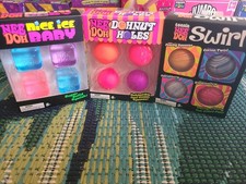 NeeDoh Teenie Squishy Lot of 3 Sets β Nice Cube Baby, Donuts, & Swirl 4 pkβ NEW picture