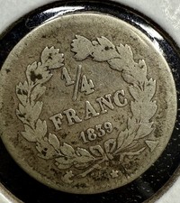 1839-A France 1/4 Franc – Early French Silver picture