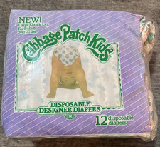 Cabbage Patch Kids Disposable Designer Diapers Large Elastic Legs 12 Count picture