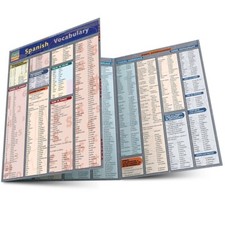Brand New; QuickStudy | Spanish Vocabulary Laminated Study Guide picture