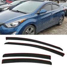 IN-CHANNEL Window Visors Sun Vent Rain Guard Fit Hyundai Elantra Sedan 2011-2016 picture
