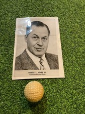 Rare signed Bobby Jones photo and personal ball picture