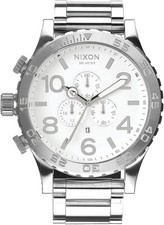 NIXON 51-30 Chrono - High Polish/White Chronograph Unisex Watch A083-488 picture