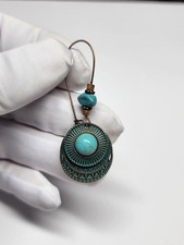Vintage Boho Style Dangle Drop Earrings With Turquoise For Women Fashion Jewelry picture