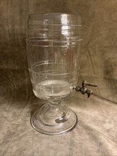 Antique McKee Glass Company barrel shaped beverage water dispenser 1930s picture