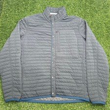 Relwen WindZip Quilted Snap Front Jacket Mens Size L Gray Insulated Stand picture