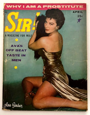 VTG Sir Magazine for Males April 1957 Ava Gardner Cover No Label picture