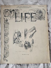 1902 Life February 27- Two Dogs Of War Magazine Antique picture