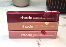 Rhode Peptide Lip Tint Set NEW Raspberry Jelly, Espresso, Toast & Ribbon SCENTED picture