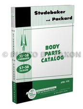 1953-1958 Studebaker Body Parts Book also 1957-1958 Packard Body Part Catalog picture
