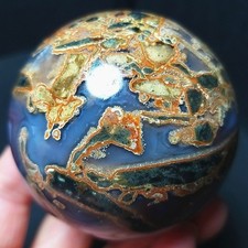 RARE 271.3G Natural Polishing Colorful Agate Crystal Sphere Ball Healing AC1293 picture