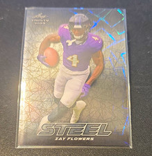 Leaf 2023 Trinity Mega Box Zay Flowers Baltimore Ravens Steel Insert #S-80 picture