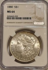 1880 P Morgan Silver Dollar NGC MS64 Better Date Morgan picture