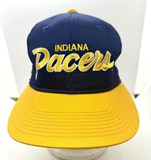 Vintage Indiana Pacers Sports Specialties Script  SnapBack Hat NBA NWT 90s NEW picture