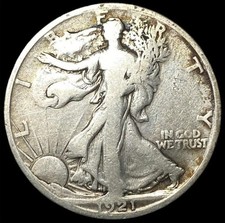1921 S Walking Liberty Half Dollar Circulated picture