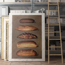 Baked Bread Loaves - The Grocer's Encyclopedia (1911) Canvas Wall Art Print picture
