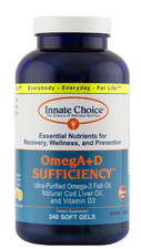 Innate Choice Omega A+D Fish Oil,  Lemon 240 Capsules, Pharmaceutical Grade picture
