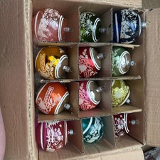 Vintage Shiny Brite 12 Pack Stenciled Ornament Sold As Is picture