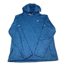 MAELREG Performance Hoodie Mens XL Heather Blue Long Sleeve Golf Pullover NEW picture