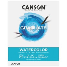 Watercolor Paper Pad 11x14 Art Painting Paper 20 Sheets 250gsm Fine Grain picture