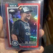 2026 Topps Chrome Cal Raleigh Seattle Mariners Red Refractor  #1/5 picture