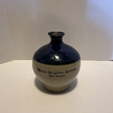 Antique White Sulphur Springs West Virginia Stoneware Mineral Water Jug Cobalt picture