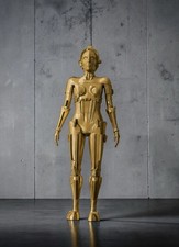 Metropolis Maria Robot Figure Classic Sci-Fi Machine-Man Statue 6” Gold Art Deco picture