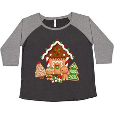 Inktastic Gingerbread House Christmas Women's Plus Size T-Shirt Xmas Holidays picture