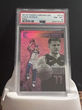2018-19 Panini Chronicles - Essentials Luka Dončić #214 Pink (RC) PSA 8 picture