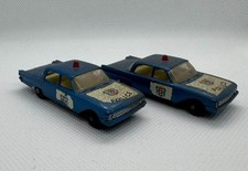 Vintage 1963 Matchbox Lesney #55 Ford Fairlane Police Cop Car Regular Wheel Toy picture