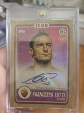 Francesco Totti /25 autograph Rome topps icon picture