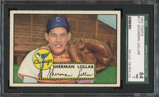 1952 Topps #117 SHERMAN LOLLAR graded SGC 7 picture