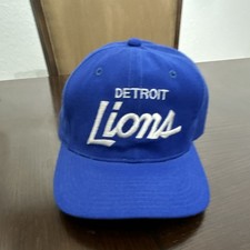 Detroit Lions Vintage Snapback Hat 1990s picture