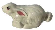 Vintage 1978 Ceramic “Bunny/Rabbit” Trinket/Candy Dish (2-Piece) picture