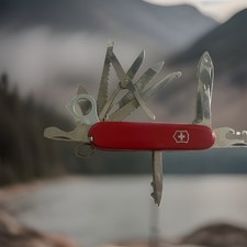 Swiss Army Original Knife Red Champion 15 Functions Victorinox 1.3713 picture