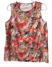 Athleta Zephyr Renewed Bloom Spring Pink Floral Tunic Tank Top S Watercolor Art picture