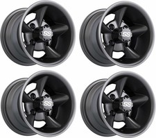 GTW Godfather 10 inch Matte Gray Aluminum Golf Cart Wheel | 3:4 Offset | Set 4 picture