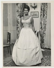 Sophia Loren 1961 Elegant Portrait Ballgown Dress 8x10 Original Photo J14854 picture