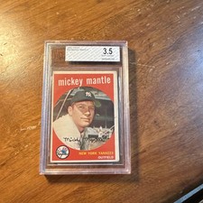 Topps 1959 Mickey Mantle #10 New York Yankees All-Star BAS Auto 0008445259 picture