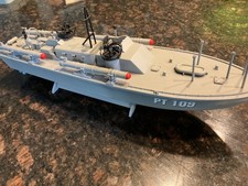 rare vint. WW2 JFK   torpedo boat  PT-109  revel built plastic/metal model picture