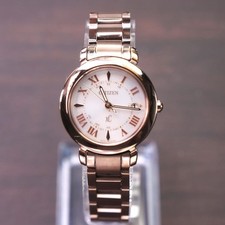 CITIZEN xC ES9444 Eco-Drive Radio Gold Dial Wristwatch Japan picture