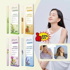 4 Style Herbal Diffuser w/Mullein Thyme Mint for Lung Health  Fresh Air 4 packs picture