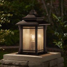 Hickory Point Rustic Outdoor Pier Mount Light Fixture Bronze 16 1/2
