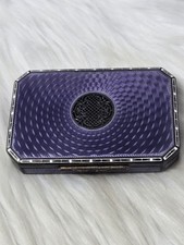 Antique Austrian 935 Silver Guilloche Enamel Box Art Deco picture