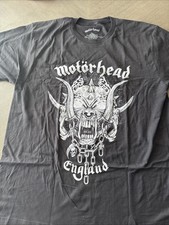 New MOTORHEAD ENGLAND Smoking Snaggletooth Black T-Shirt Size XL picture