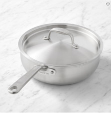 Made In Stainless Steel Saucier Pan 3 Qt Saucepan Cooking Pot picture
