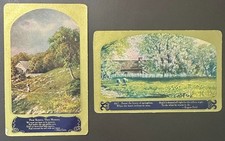 Lot of 2 Antique c.1910 Poetry & Landscape Postcards – Alice Cary & Eugene Field picture