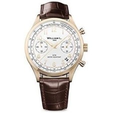 New William L. WLOR01BCORCM 40mm Chronograph Watch with Box, Japan Model 22cm picture