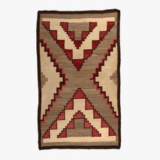Antique Two Grey Hill Rug 5×8 Ft Native American Style Southwest Navajo Wool Rug picture